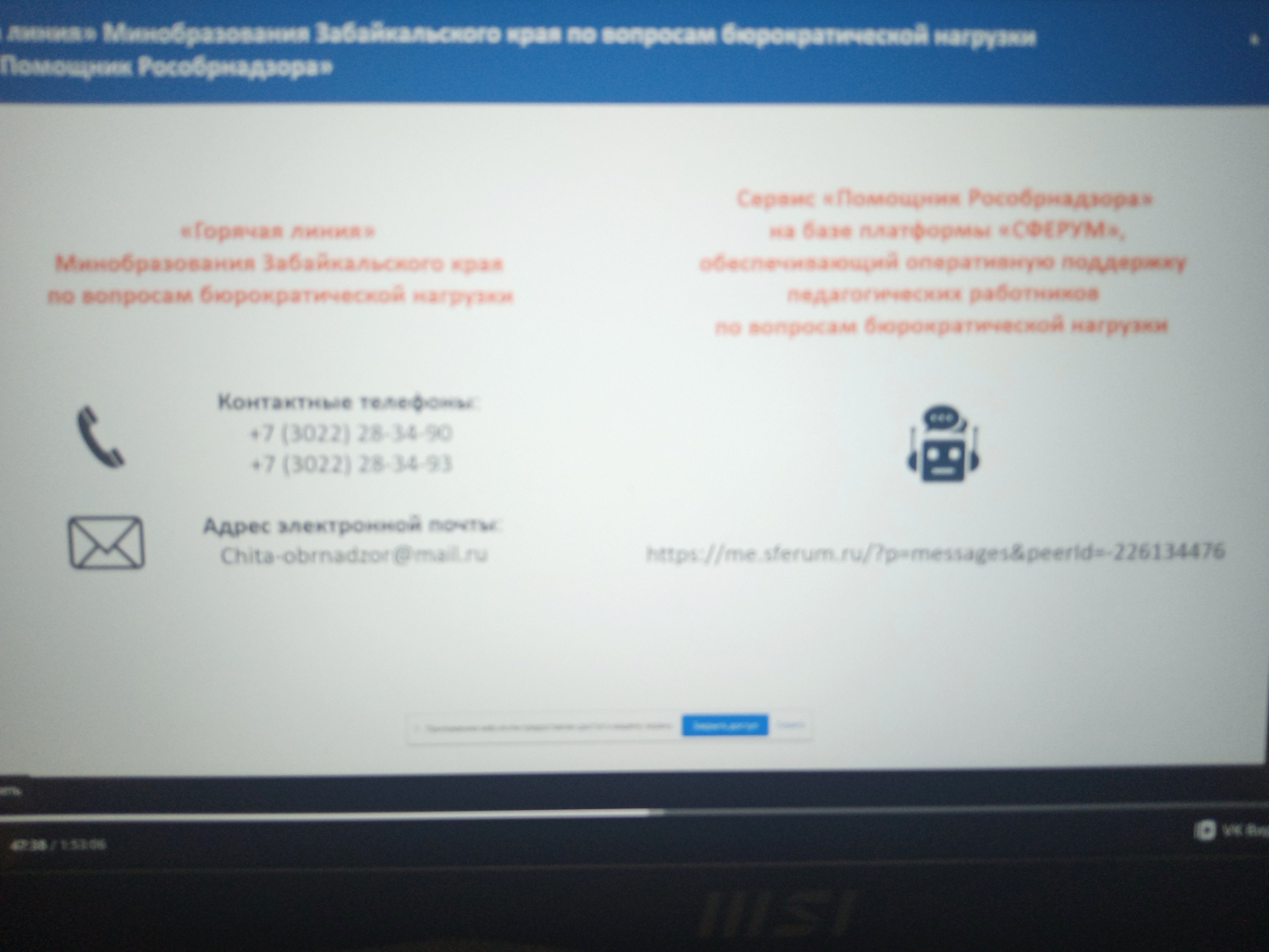 контакты горячей линии